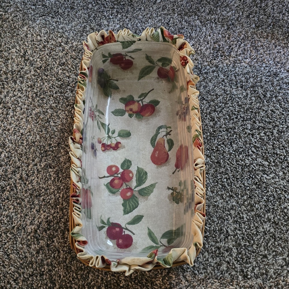 LONGABERGER 2001 Bread Basket Fruit Medley Liner Plastic‎ Protector